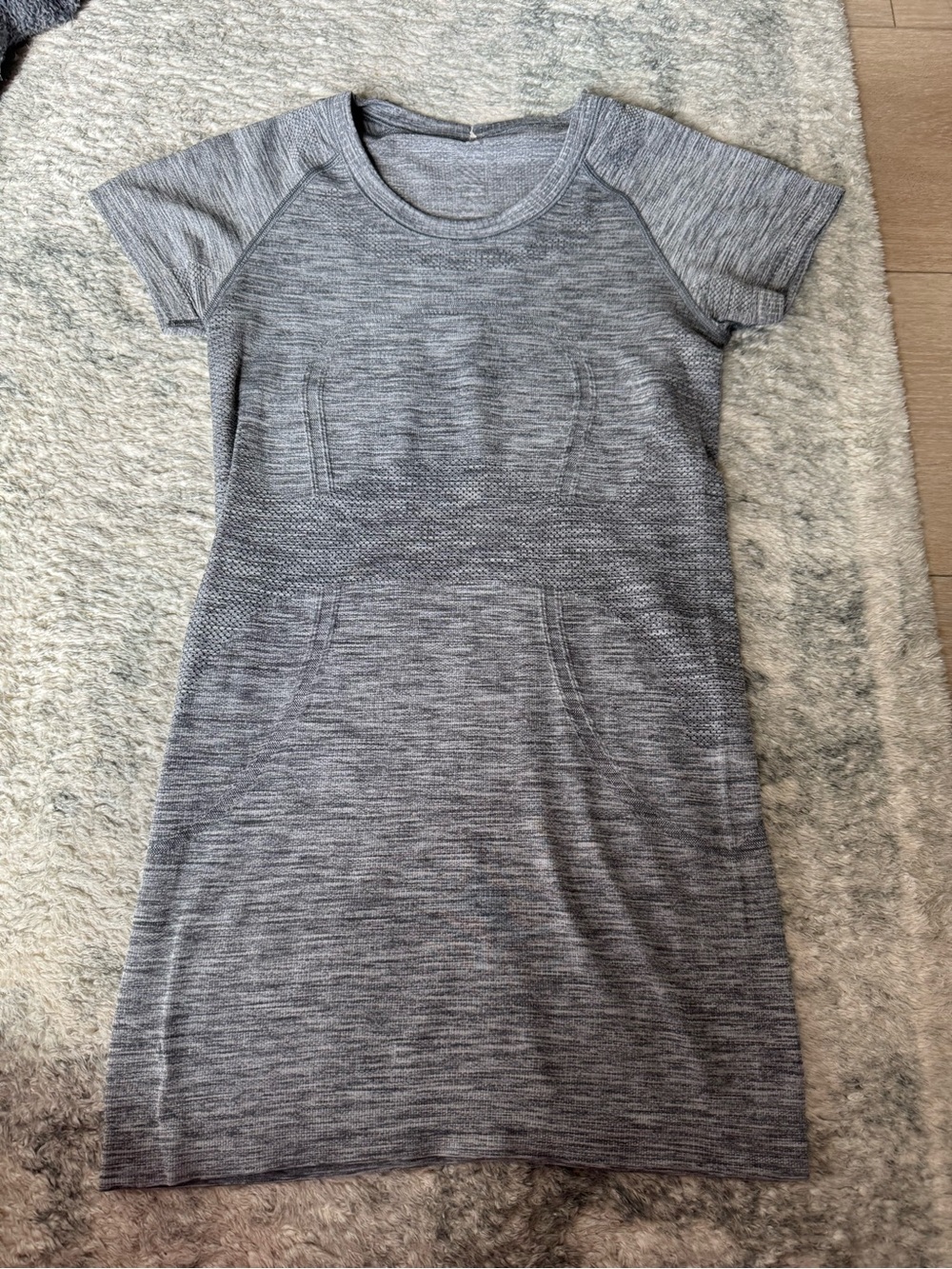 lululemon athletica Heathered Gray Short-Sleeve Knit Dress
